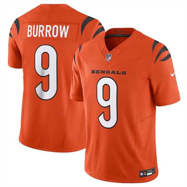 Men & Women & Youth Cincinnati Bengals #9 Joe Burrow Orange 2023 F.U.S.E. Vapor Untouchable Limited Stitched Jersey